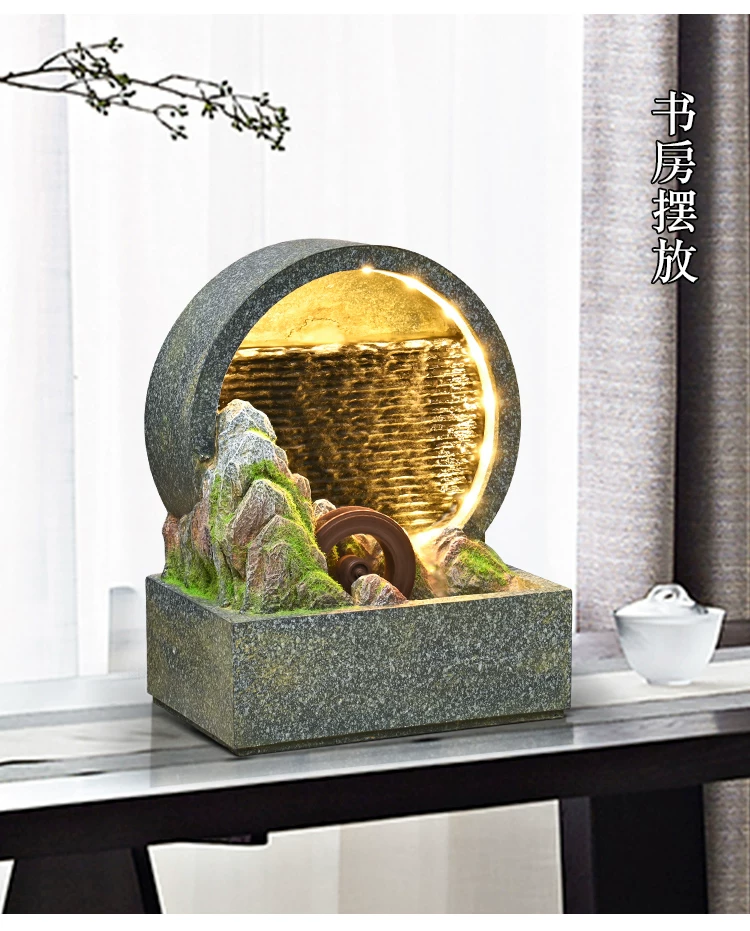 假山流水摆件