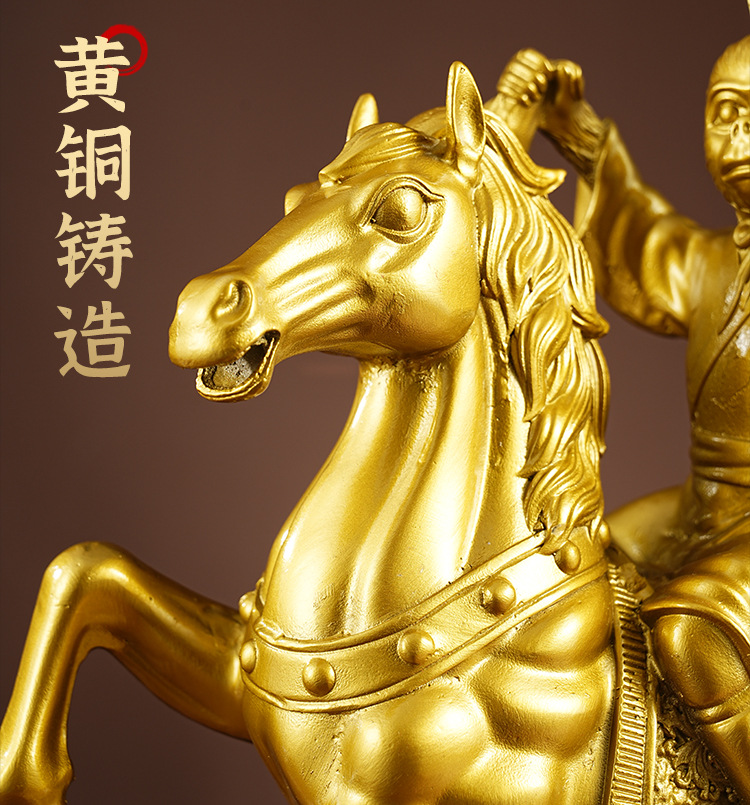 纯铜马上封侯铜摆件