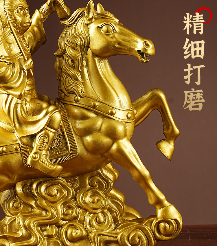 纯铜马上封侯铜摆件